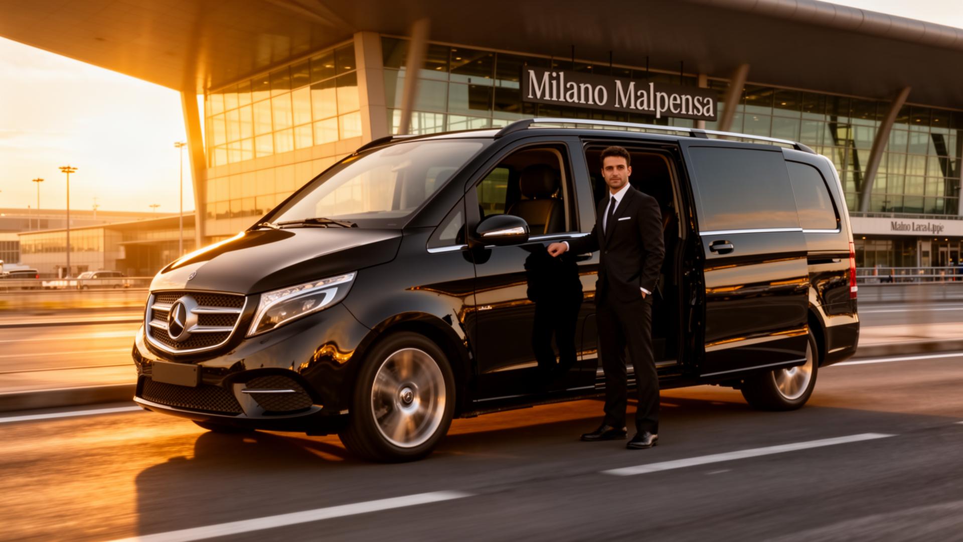 Mercedes V-Class at Milan Malpensa Airport